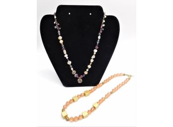 Stylish Beaded Necklaces -  Assorted Set Of 2