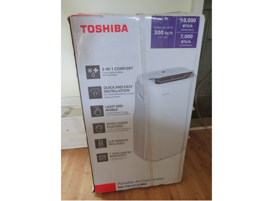 Toshiba 10,000 BTU 115-Volt Portable Air Conditioner - Cools A 300 Square Ft Room - RAC-PD1012CRRU - IOB