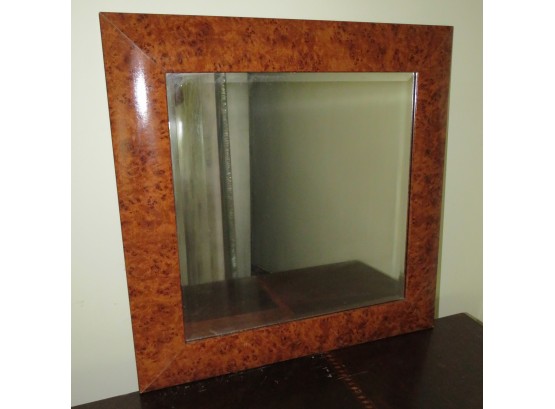 Beautiful Burr Maple Square Mirror - H20.5' X L20.5'