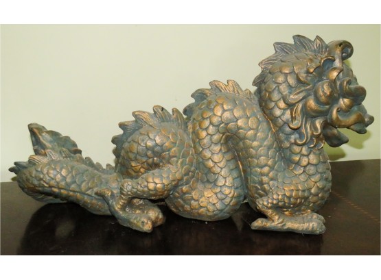 Stunning Ceramic Dragon Statue - Chipped - H13.5' X L25.5' X D7'