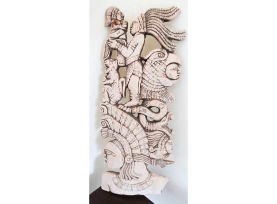 Mayan/mexican Animal Wall Art - Plaque - Ceramic - L8' X H30'