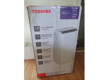 Toshiba 10,000 BTU 115-Volt Portable Air Conditioner - Cools A 300 Square Ft Room - RAC-PD1012CRRU - IOB