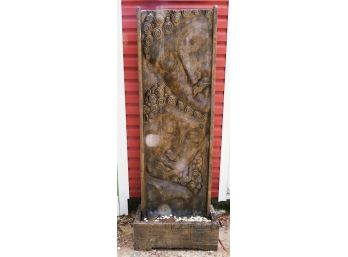 Beautiful Two Face Buddha Fountain With Pump - Small Chips In Paint - Tested - L29.5' X H80' X D14'