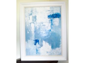 Large Oil On Canvas - Signed By Susan Lee - White Frame - L56.5' X H45' X D1.5'