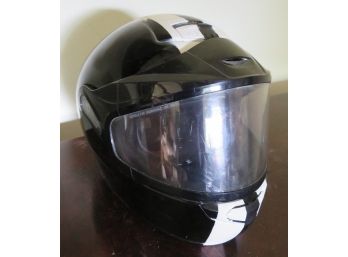 Black & White Helmet - Size XL - CS-R1 - Shield For Snowmobile Only -