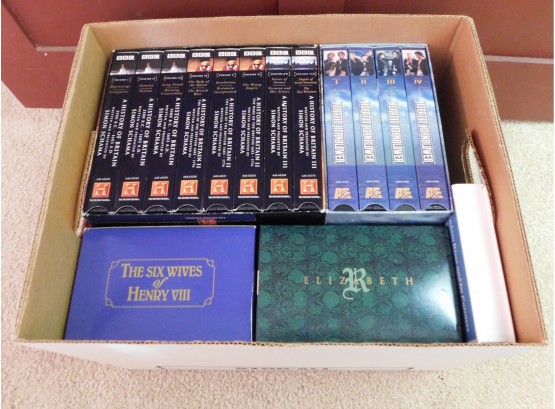 Box Of Assorted History Channel VHS Tapes