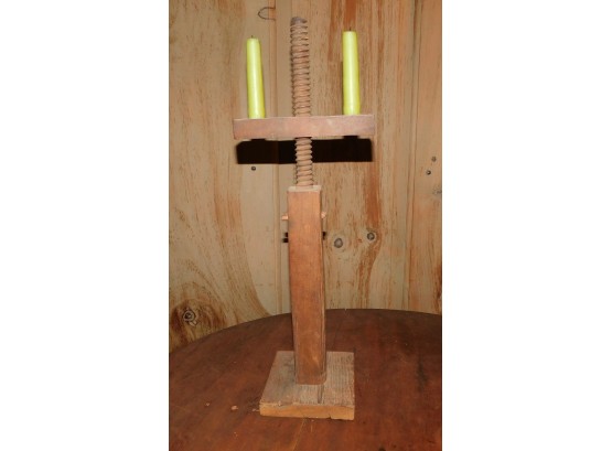 Adjustable Wooden Candlestick Holder