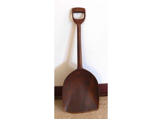 Antique Hand Carved Wooden Shovel