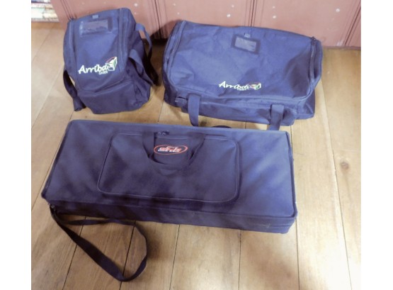 Black Arriba Cases And Hard Shell SKB Keyboard Carrying Bags - Lot Of 3 Bags