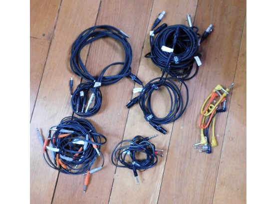 Lot Of Assorted Audio Cables And Cords