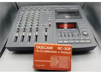 Tascam Cassette Recorder Model 424 MK II With Assorted Cassettes And RC-30P Foot Pedal