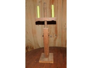 Adjustable Wooden Candlestick Holder
