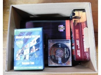 Box Of Assorted Guitar Lesson Books And DVD's