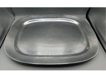 Polished Pewter Serving Tray