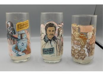 Vintage Star Wars Drinking Glasses - Lot Of 3