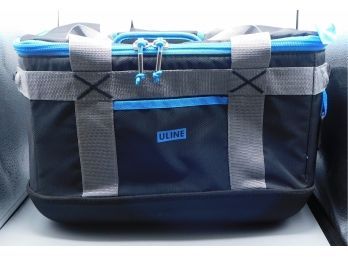 ULine Insulated Cooler Bag - Black With Blue Accents