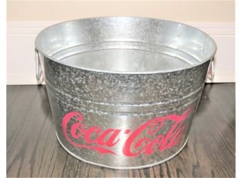 Coca Cola Aluminum Soda/ice Bucket With Carry Handles