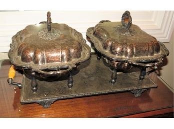 Dual Silver-plated Chaffing Dish Set