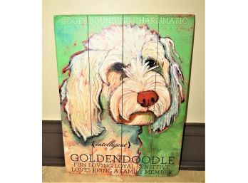 Colorful Goldendoodle Wall Decor