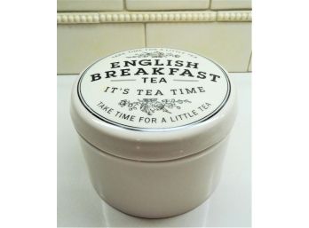 Creative Co-op Stoneware Tea Canister 'english Breakfast Tea'