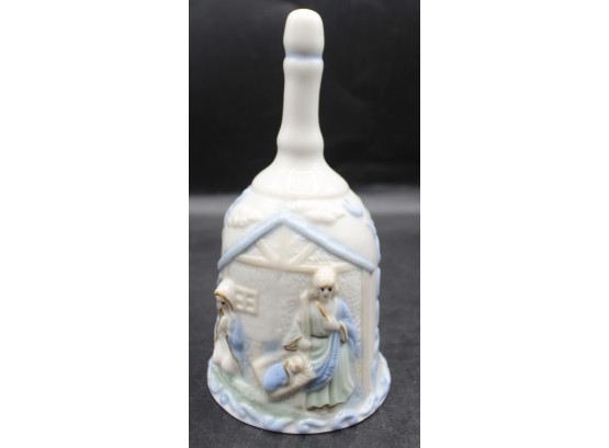 Rare Holy Family Nativity Porcelain Collectible Bell