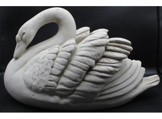 Vintage Hen-feathers Ceramic Swan Planter