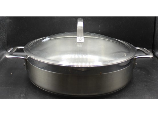 Chantal Induction 21 Steel 5 Qt. Stainless Steel Saute Pan In Brushed Stainless Steel With Glass Lid
