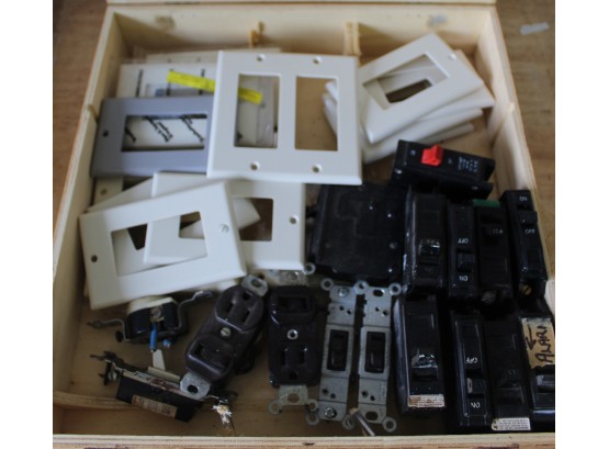 Huge Lot Of Assorted Switches And Switch Plates