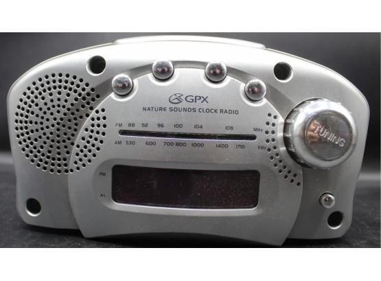 GPX D545CIT Nature Sounds Clock AM FM Radio With 5 Interchangeable Switchplates