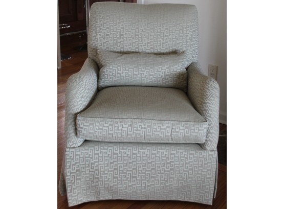 Exquisite Thomasville Gray Upholstered Arm Chair