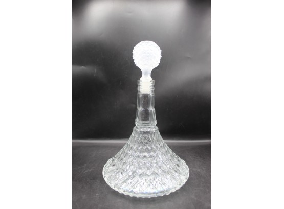 Crystal Ship's Decanter W/ Stopper - Thumbprint Pattern