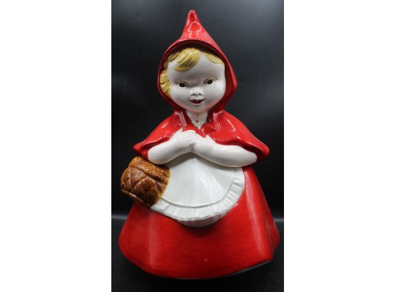 Vintage Ceramic Little Red Riding Hood Cookie Jar