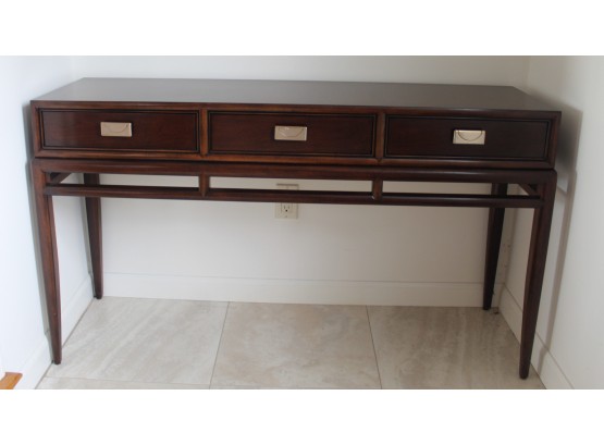 Exquisite Thomasville Console Table Mahogany 3 Drawer