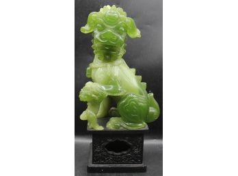 Rare Jade Style Chinese Foo Dog Figurine
