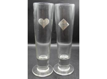 Things Remembered Diamond & Heart Embossed Flutes (2)