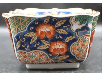 Vintage Oriental Square Porcelain Decorative Bowl
