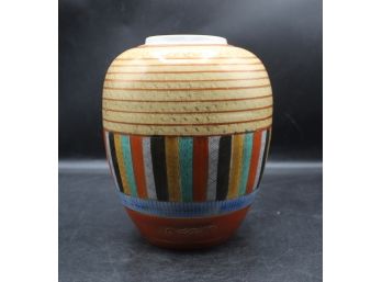 Vintage Hand Painted Oriental Vase