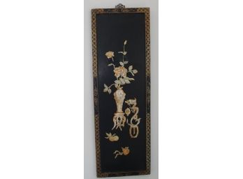 Vintage Chinese Black Lacquer Wall Panel
