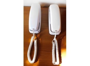 AT&T White Corded House Phones - Set Of Two