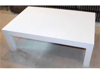 White Formica Parsons Style Coffee Table