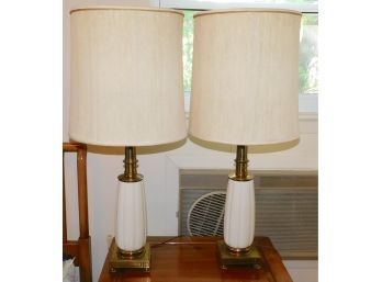 Stiffel Vintage Torchiere Table Lamp Hollywood Regency With Lenox Porcelain Vase Body