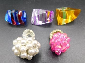 Lot Of Assorted Statement Costume Rings