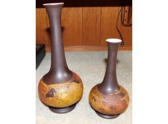 Royal Haeger Brown Pottery Decorative Vases - Set Of Two