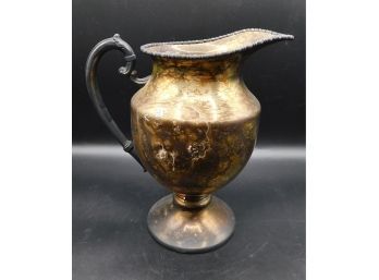 Vintage Silver On Copper England Pitcher
