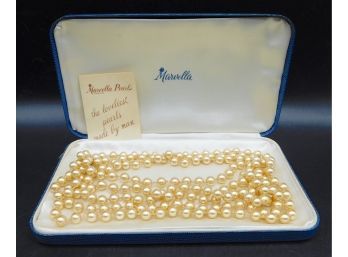 Marvella Stimulated Man Made Pearl Necklace With Box