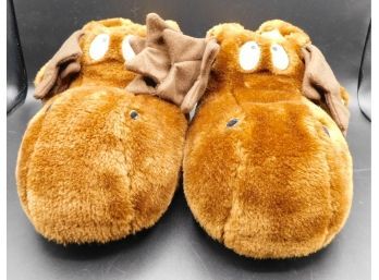 Rare Bullwinkle J. Moose Adult Small Plush Slippers - New