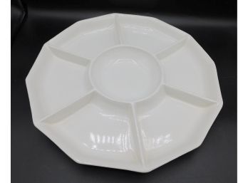 Georges Briard Pfaltzgraff White Ceramic Sectioned Platter