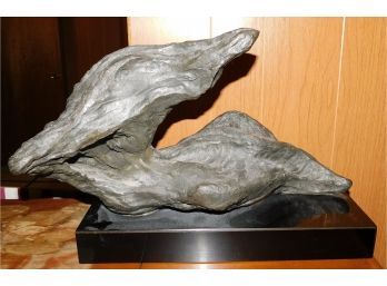 Vintage Abstract Rock Decorative Art Statue By Braun