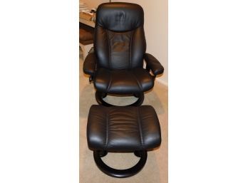 Ekornes Stressless Reclining Chair & Ottoman Like New  Great Lumbar Support, Neck Support And Back Support