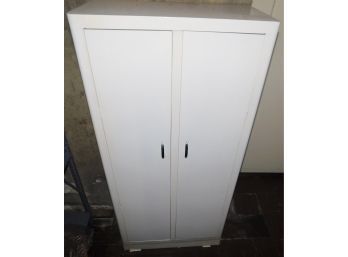 White Metal Storage Cabinet